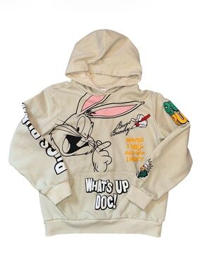 MAD Engine Cream Bugs Bunny Looney Tunes Hoodie